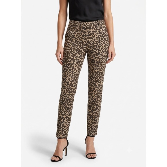 Free People Pants - Free People Leopard Print Slim Mob Wife Aesthetic Trousers Indie Animal  Print 4